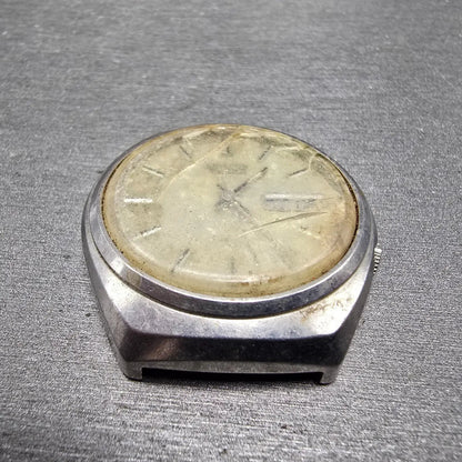 Seiko Automatic Watch Men 37mm Silver Dial Silver Tone Daydate 7009-8229 PARTS2
