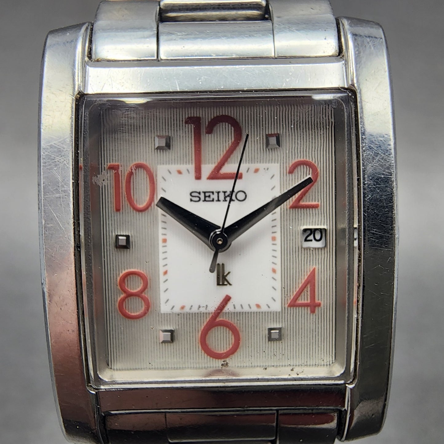 Seiko Lukia Tank Watch Women 24mm Silver Dial Silver Tone 7n820dk0 New Battery1