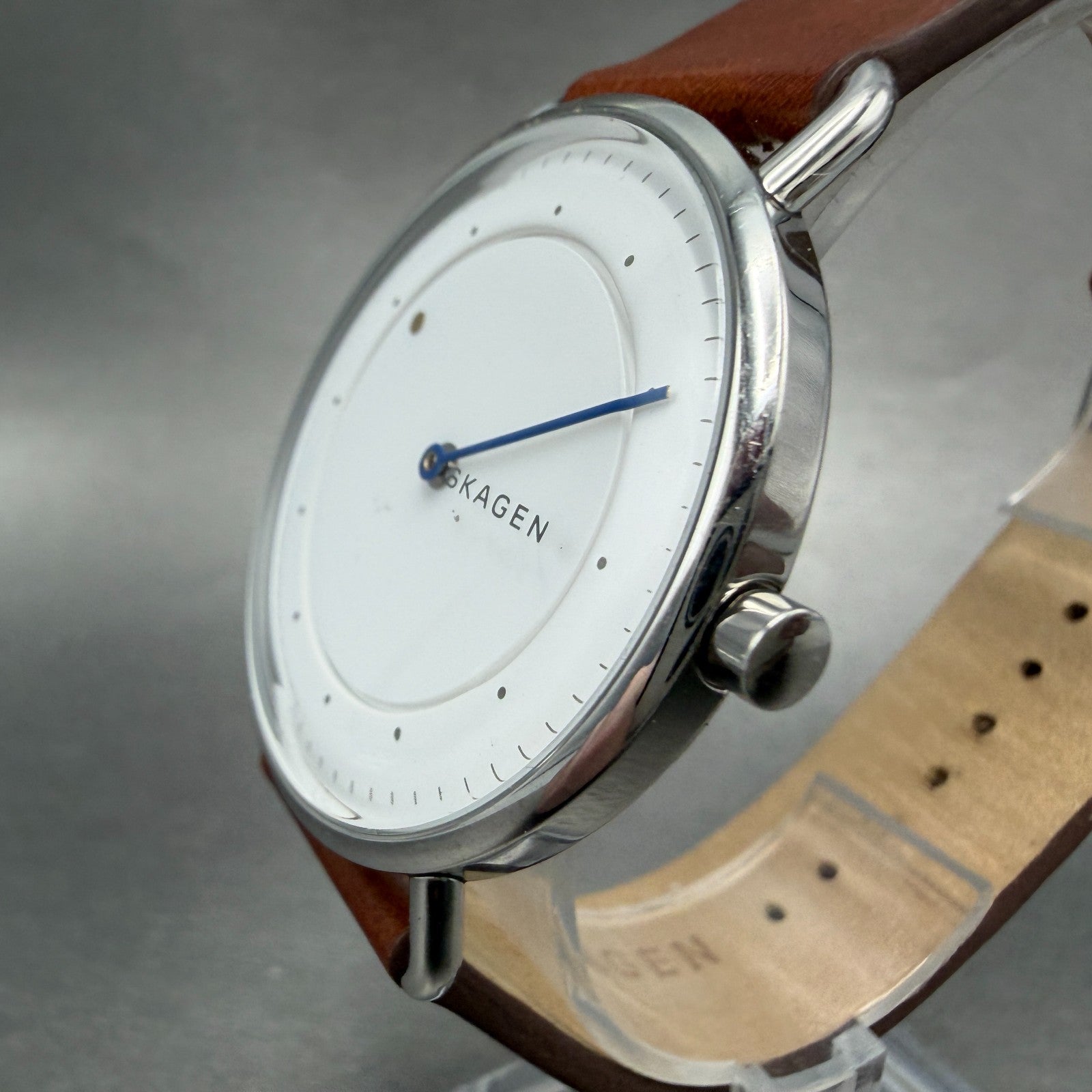 Skagen Horisont Watch Men 40mm White Dial Silver Tone SKW6487 New Battery2