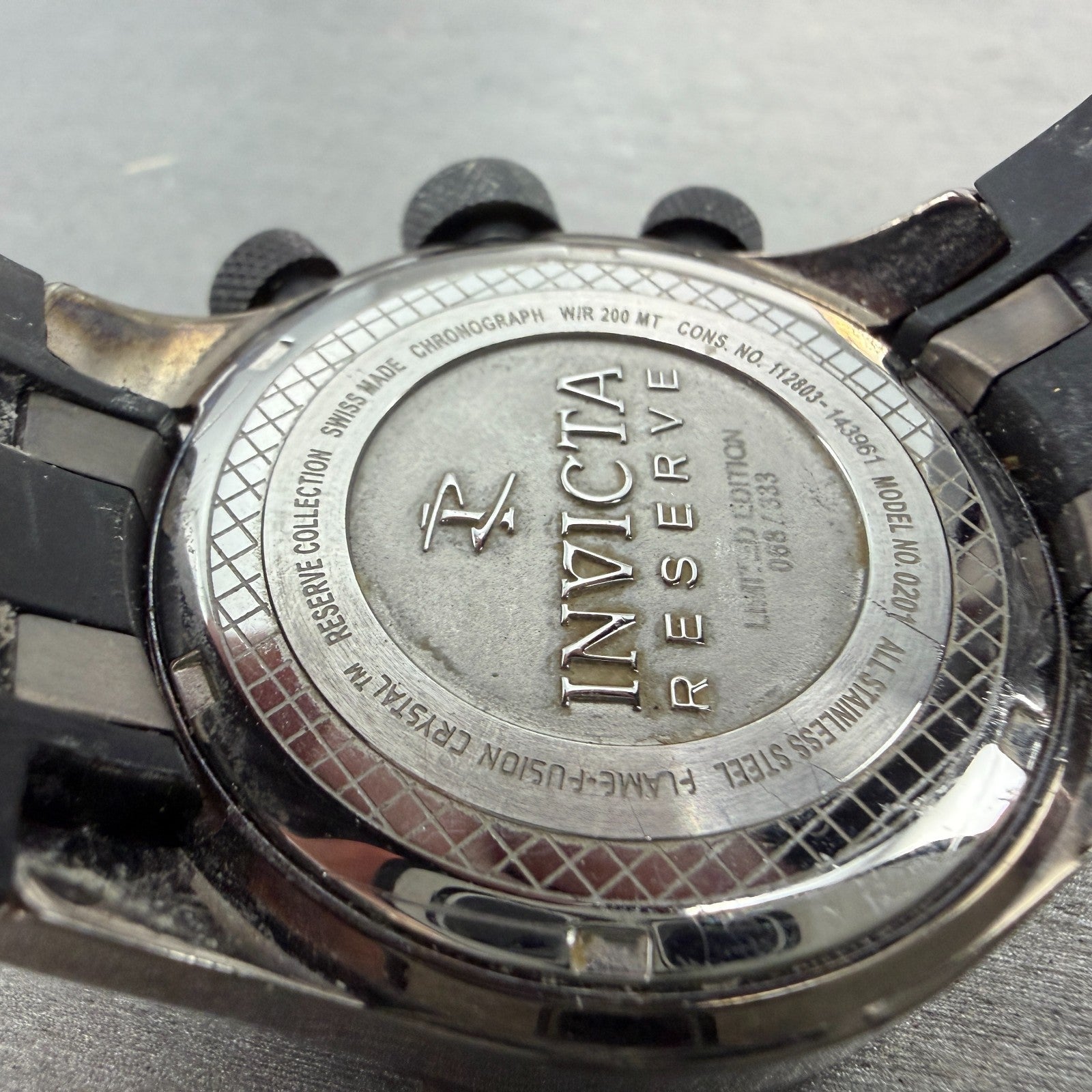 Invicta Reserve Bolt Chrono Watch Women 40mm Silver Dial Black Date 0201 Newbatt9