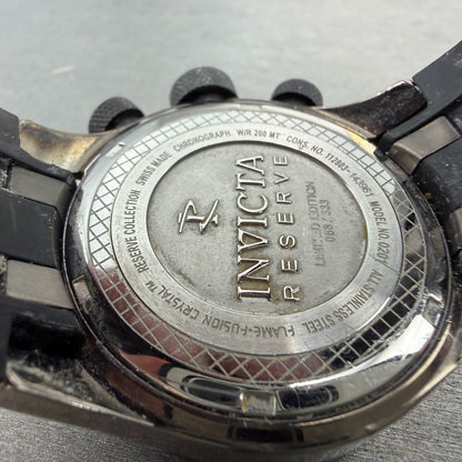 Invicta Reserve Bolt Chrono Watch Women 40mm Silver Dial Black Date 0201 Newbatt9