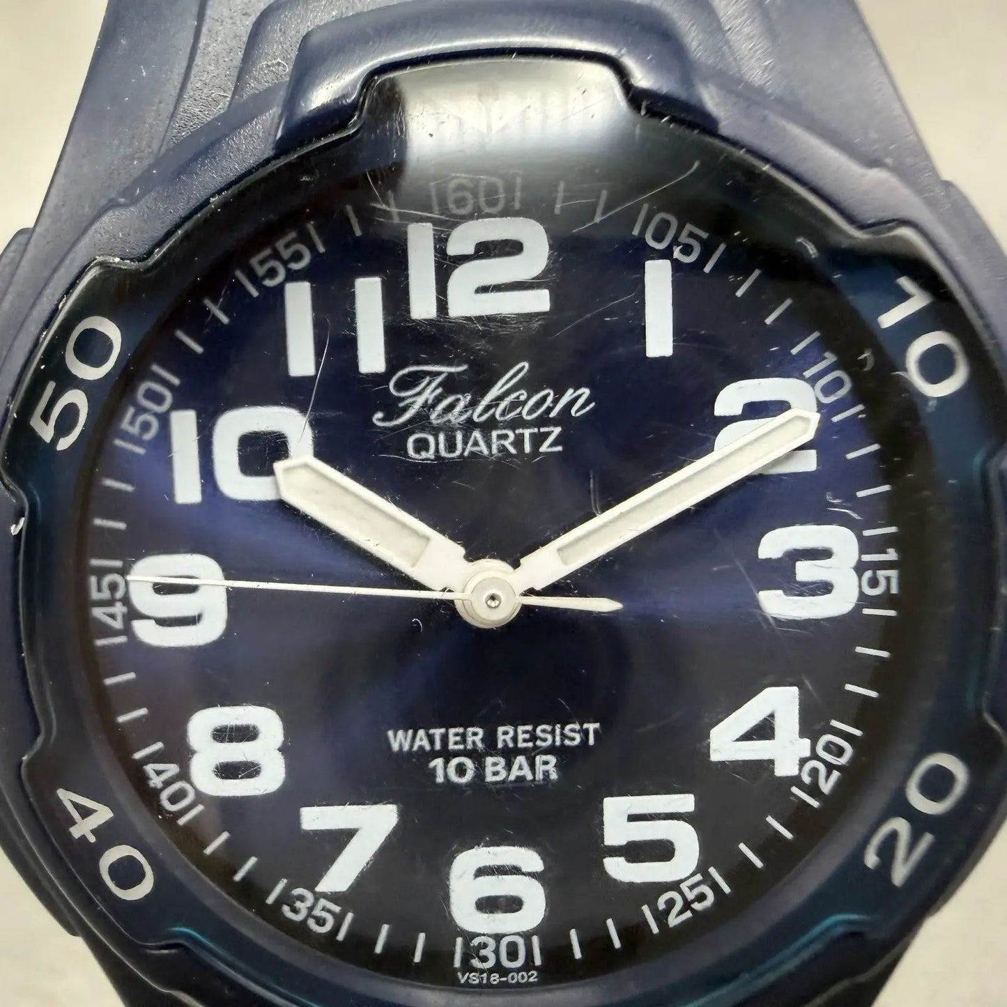 Citizen Q&Q Falcon Watch Men 40mm White Dial Blue Tone Round New Battery1