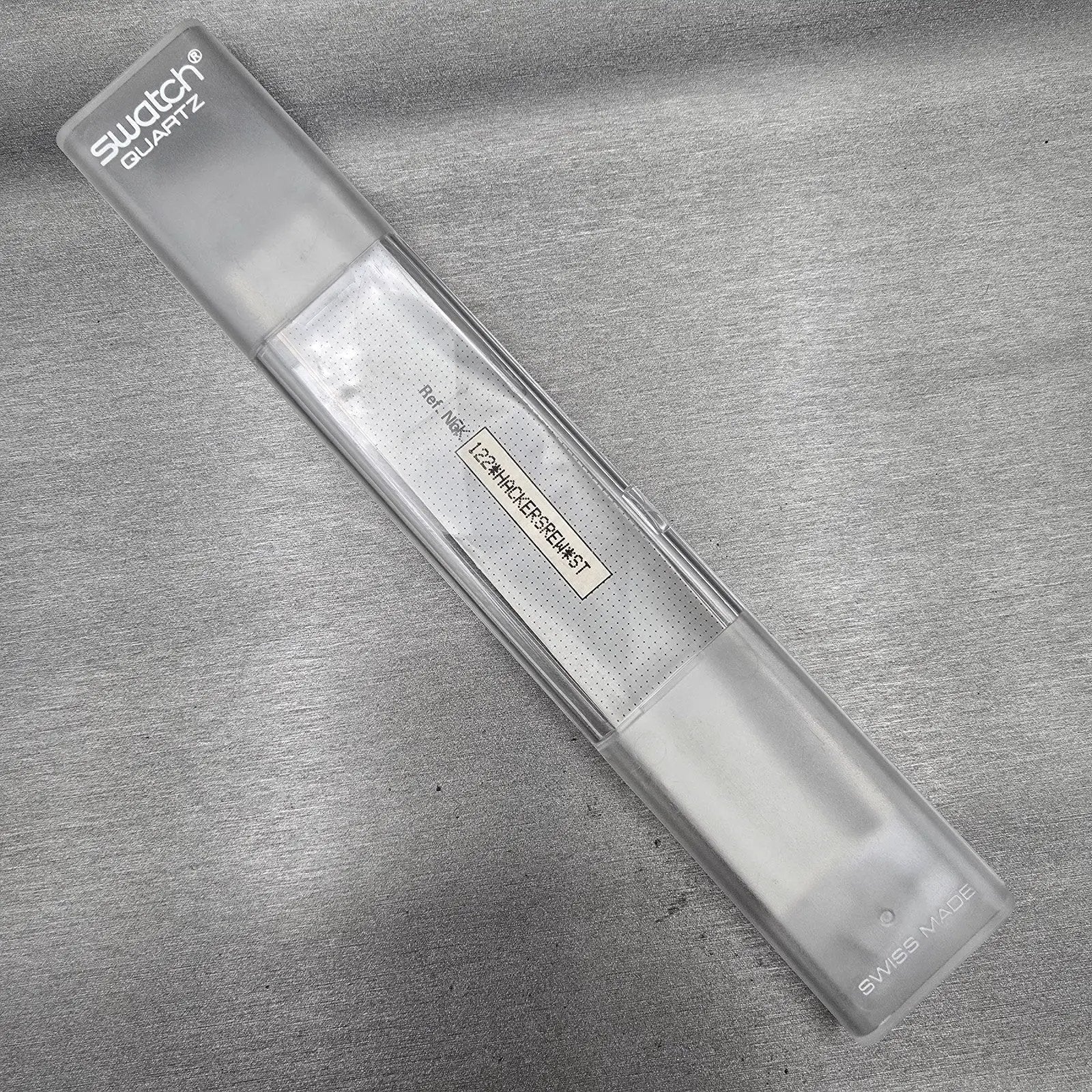 Swatch Gent SMALL IN BIG Watch Men 34mm White Dial Clear Case GK254 New Battery14