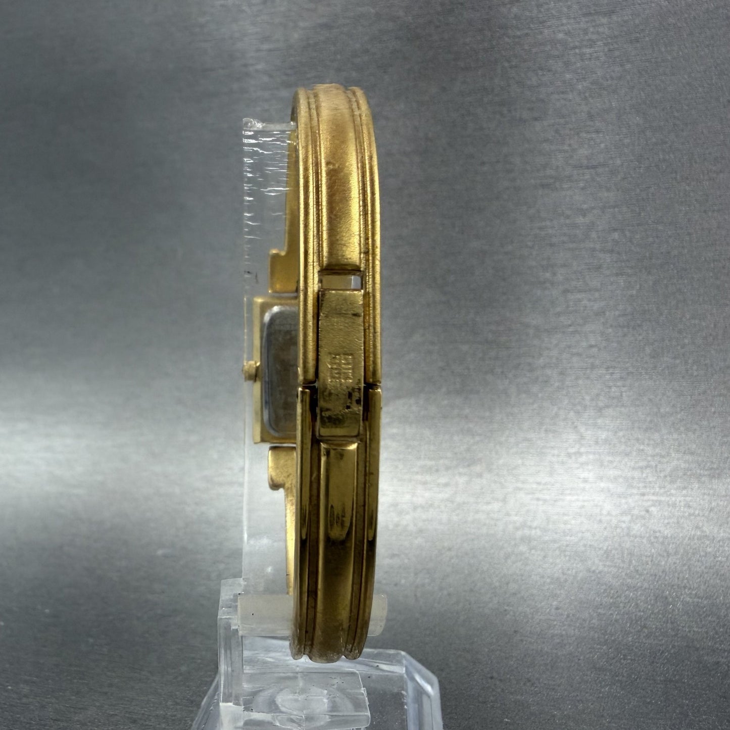 Givenchy Tank Watch Women 17mm Gold Dial Gold Tone Rectangle New Battery7