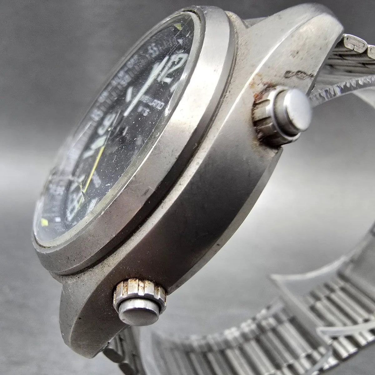 Casio Overland OVW-100TDJ Watch Men 39mm Black Dial Titanium Date WTS PARTS3
