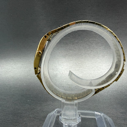 Seiko Watch Women 16mm Brown Dial Gold Tone Octagon 2C21-5470 New Battery HJ76