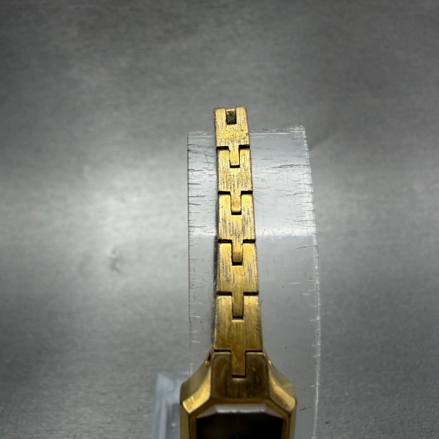 Seiko Watch Women 13mm Gray Dial Gold Tone Octagon 1320-5989 New Battery JGJ4