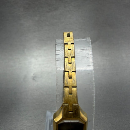 Seiko Watch Women 13mm Gray Dial Gold Tone Octagon 1320-5989 New Battery JGJ4