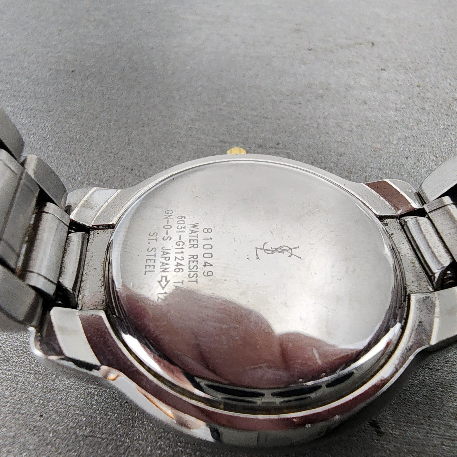 Yves Saint Laurent Watch Women 32mm Champagne Dial Two Tone Round new BatteryAB19
