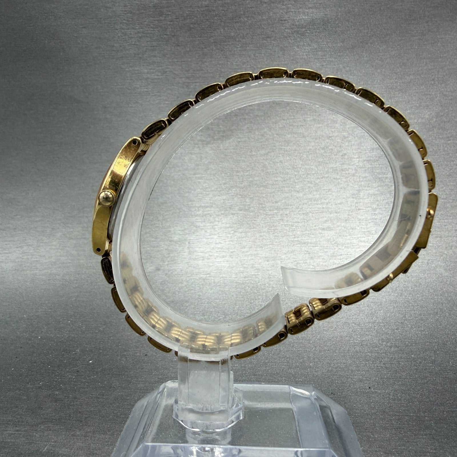 Seiko Watch Women 17mm Silver Dial Gold Ton Oval 2P20-6230 New Battery Vinatge6