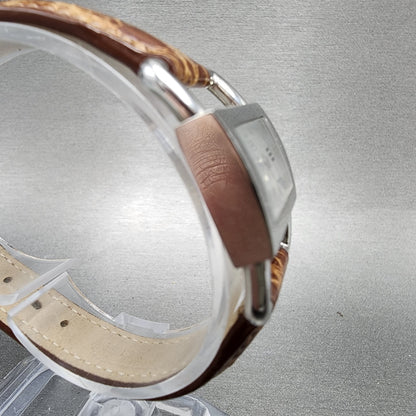 Coach Birdle Watch Women 24mm White Dial Silver Tone Rectangle 0275 PARTS4