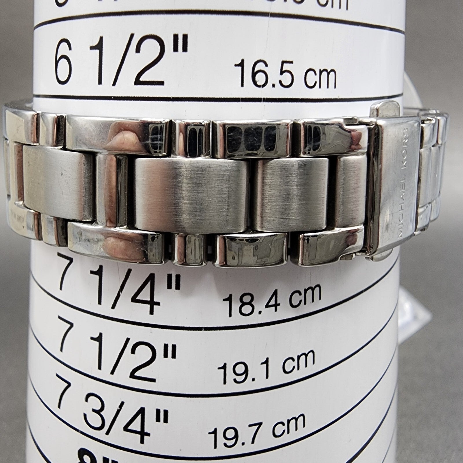 Michael Kors Sofie Watch Women 38mm White Dial Steel Date Chronograph New Batt11