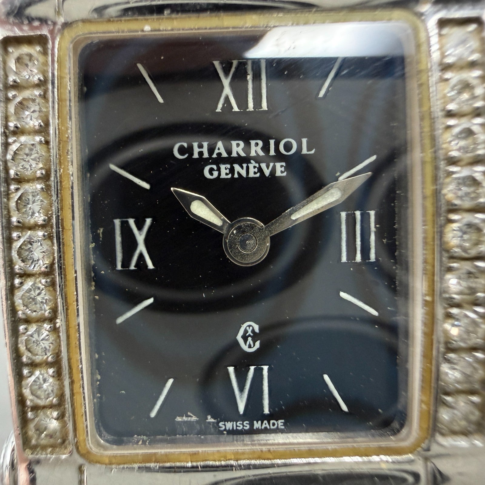 Philippe Charriol Colvmbvs Watch Women 20mm Black Dial Steel Diamond Bezel Works1