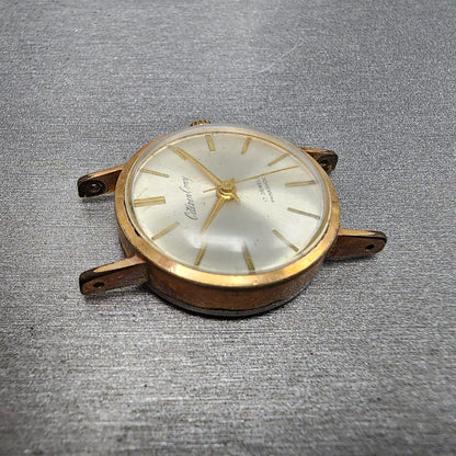 Citizen Cony Watch Women 25mm White Dial Gold Plated Manual Wind Runs VTG3