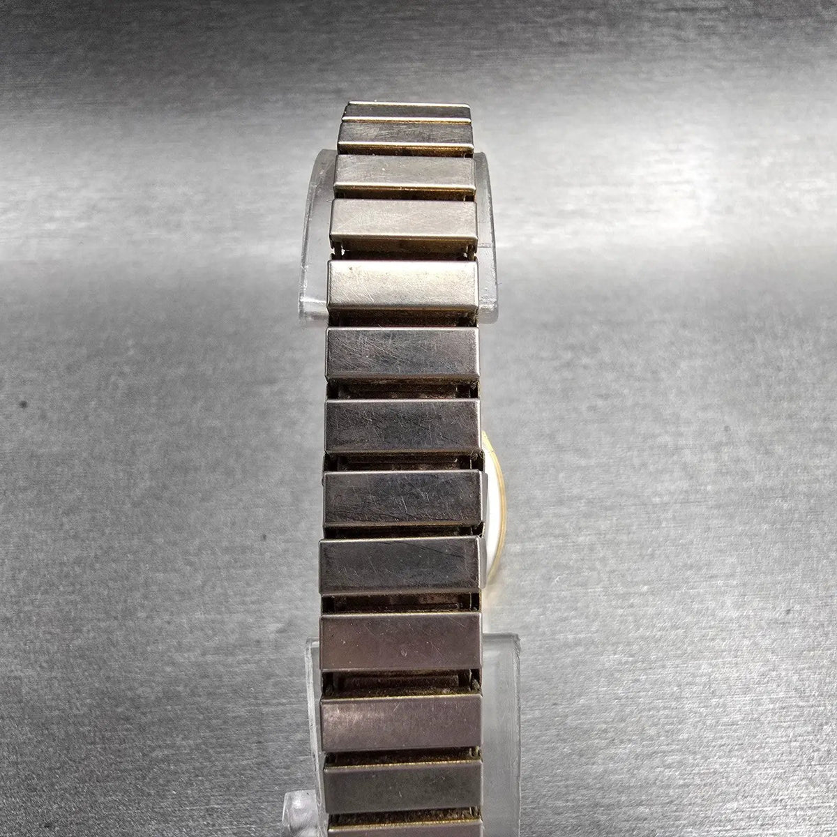 Seiko Watch Women 21mm Gold Dial Gold Tone Rectangle 3421-5120 New Battery JP7