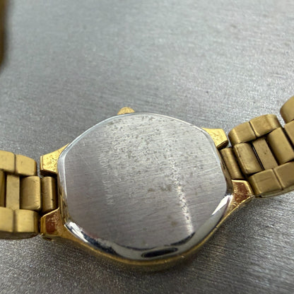 Citizen Watch Women 23mm Champagne Dial Gold Tone Round Date 1012-S072689 NewBat9