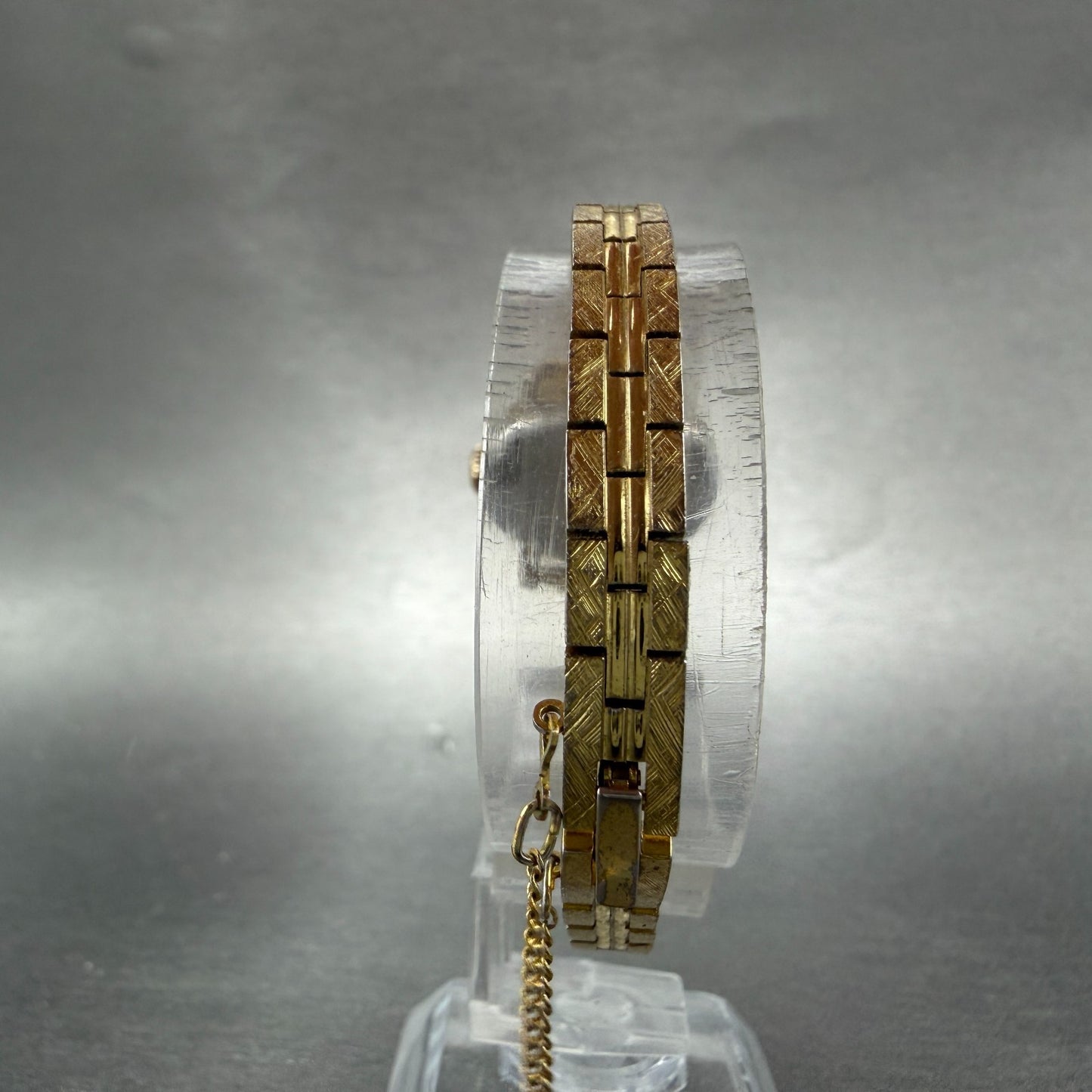 Tissot Watch Women 23mm Gold Dial Gold Plated Manual Wind Runs Oval PARTS!!!!!!!7