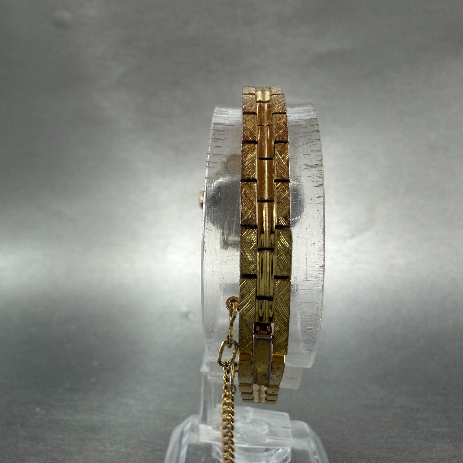 Tissot Watch Women 23mm Gold Dial Gold Plated Manual Wind Runs Oval PARTS!!!!!!!7