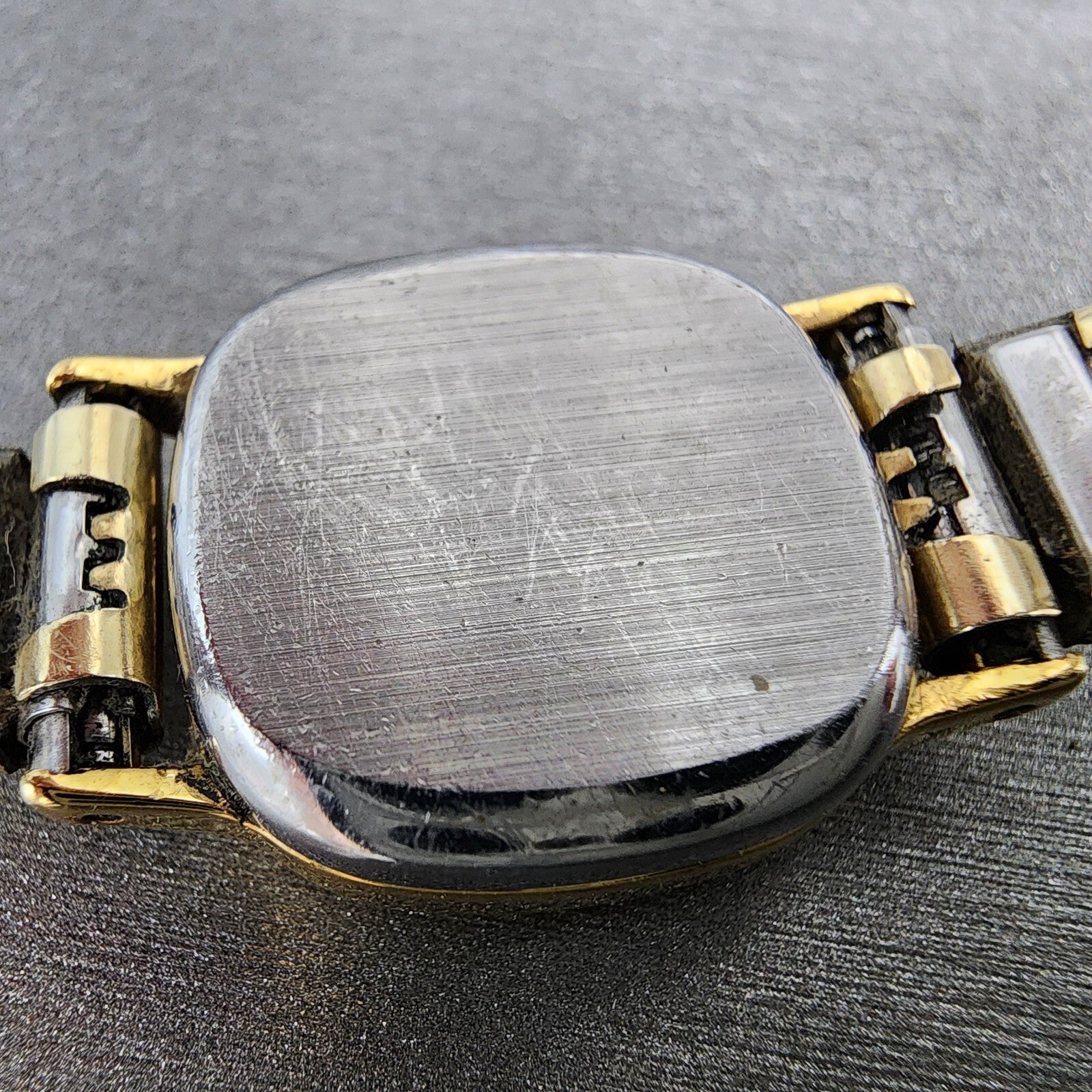 Omega De Ville Watch Women 19mm Gold Dial Gold Plated Rectangle Cal 1353 PARTS10
