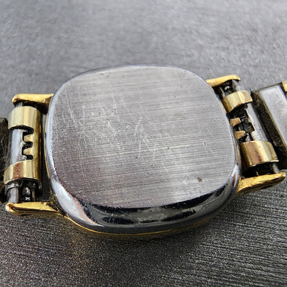 Omega De Ville Watch Women 19mm Gold Dial Gold Plated Rectangle Cal 1353 PARTS10