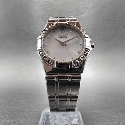 Citizen Eco-Drive Watch Women 26mm Silver Dial Silver Tone E030-H26639 Runs JP5
