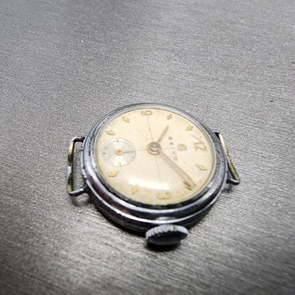 Seiko Watch Women 22mm White Dial Silver Tone Manual Wind Small Seconds Antique5