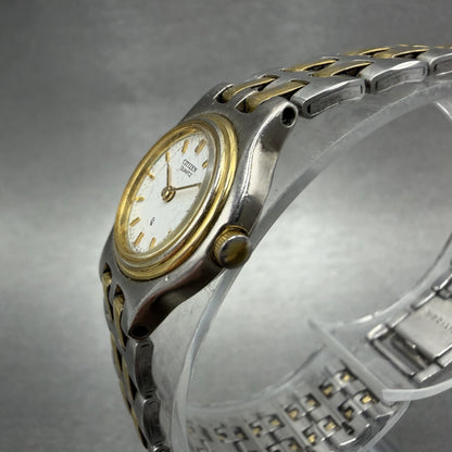 Citizen CQ Watch Women 20mm White Dial Two Tone Round 3220324714 New Battery2