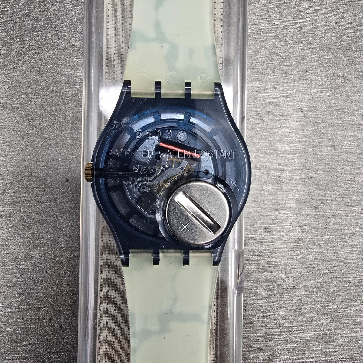Swatch Black Sheep Watch Men 34mm Blue Dial Blue Case GN150 New Battery NOS8