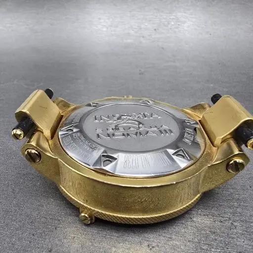 Invicta Sub Aqua Noma III Watch Men 50mm MOP Dial Gold Tone Date 0738 NewBattery12