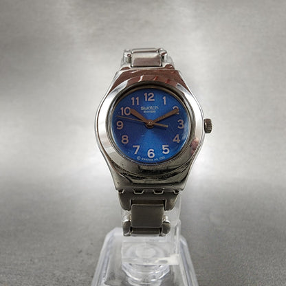 Swatch Irony Chaine De Pralines Watch Women 25mm Blue Dial Steel Round New Batt5