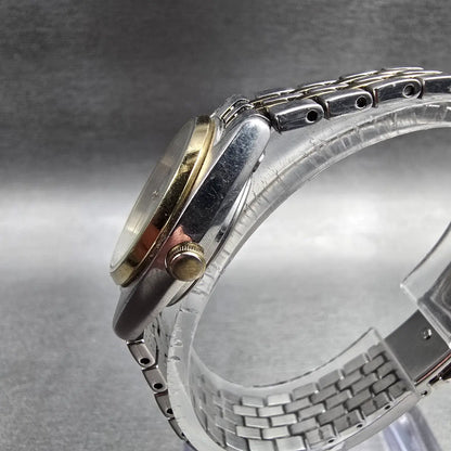 Seiko Watch Women 24mm White Dial Two Tone Daydate Round 7N83-0011 New Battery 02
