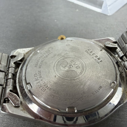Seiko Sports 50 Watch Men 39mm Luminous Dial Two Tone Daydate Round New Battery10