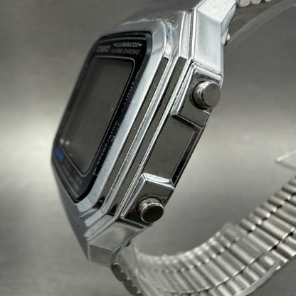 Casio Iluminator Digital Watch Men 34mm Silver Tone Alarm Chrono A178W New Batt2