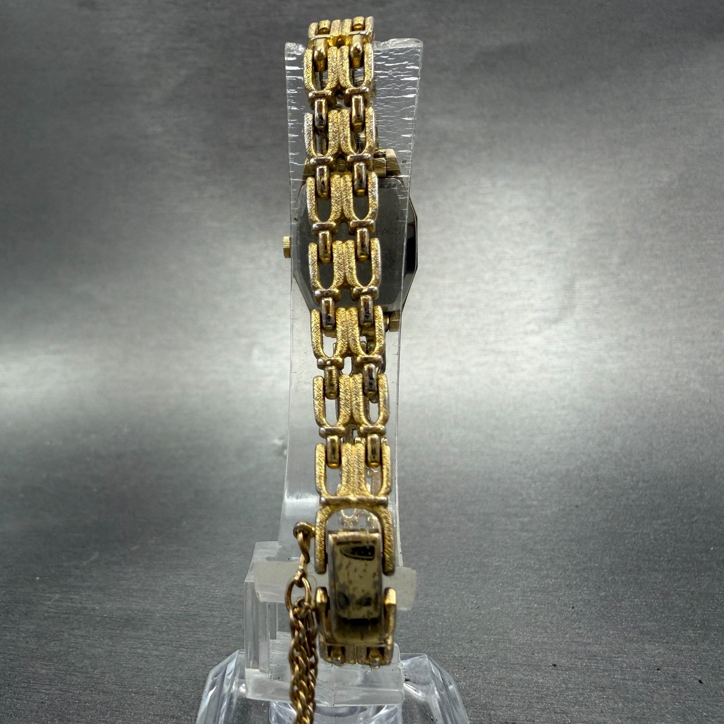 Seiko Watch Women 17mm Champagne Dial Gold Tone Octagon 1221-5540 New Battery7