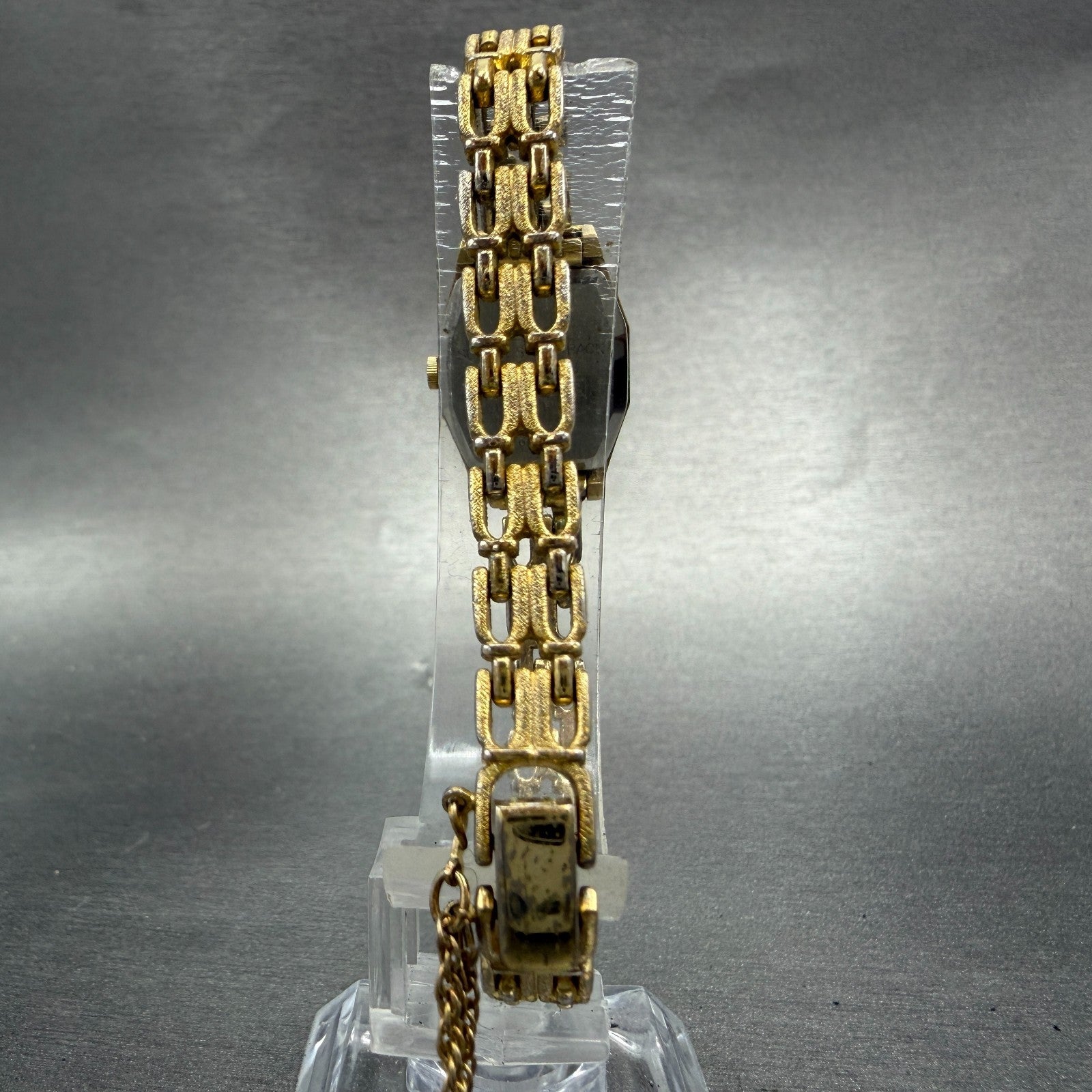 Seiko Watch Women 17mm Champagne Dial Gold Tone Octagon 1221-5540 New Battery7