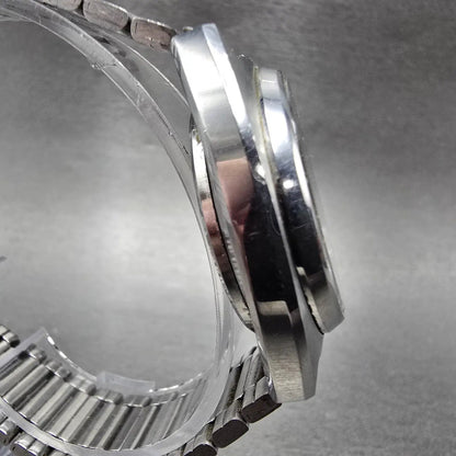 Tissot Watch Men 34mm Blue Dial Silver Tone Daydate Round Vintage Quartz PARTS4
