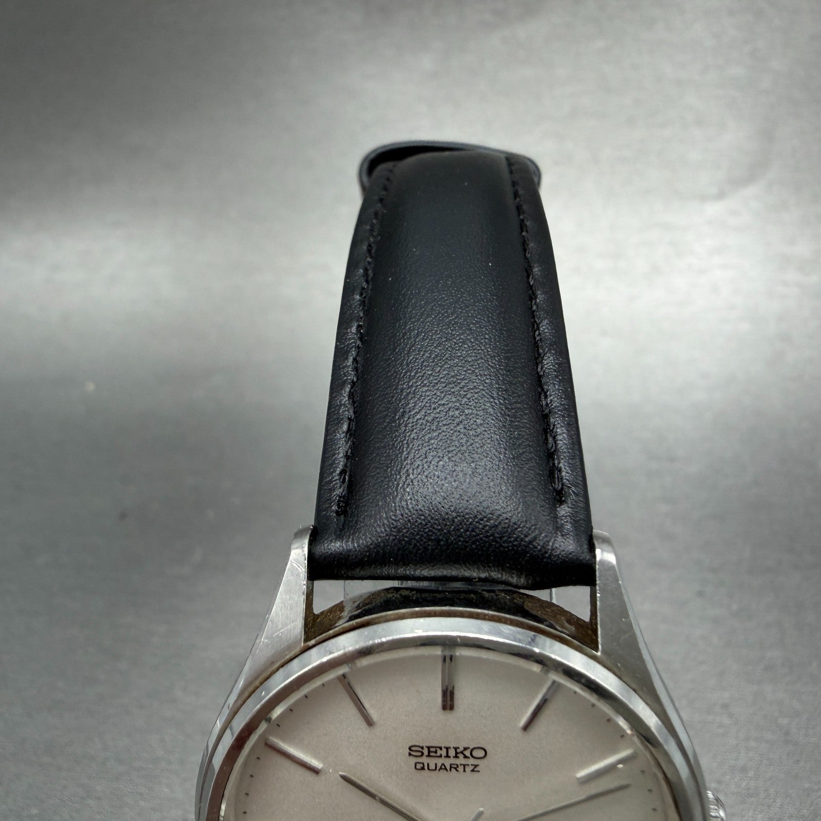 Seiko SQ Watch Men 34mm Silver Dial Silver Tone Daydate READ!! 7813-8029 NewBatt5