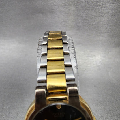 Citizen CQ Watch Women 23mm Black Dial Two Tone Round 3220K03755 New Battery4