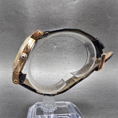 Stauer Buttonwood Watch Men 42mm Champagne Dial Gold Tone Date New battery6