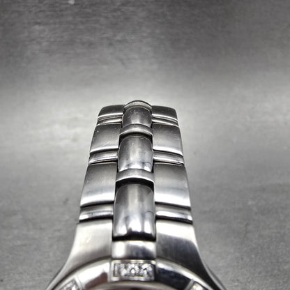 Movado Museum Watch Women 27mm MOP Dial Steel Diamond Bezel 0606098 New batt4
