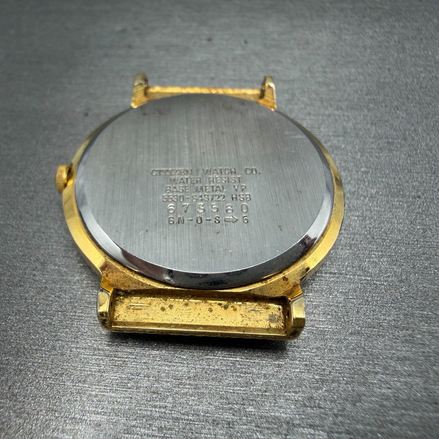 Citizen Watch Unisex 32mm Silver Dial Gold Tone Round 5530-S43722 PARTS VTG8