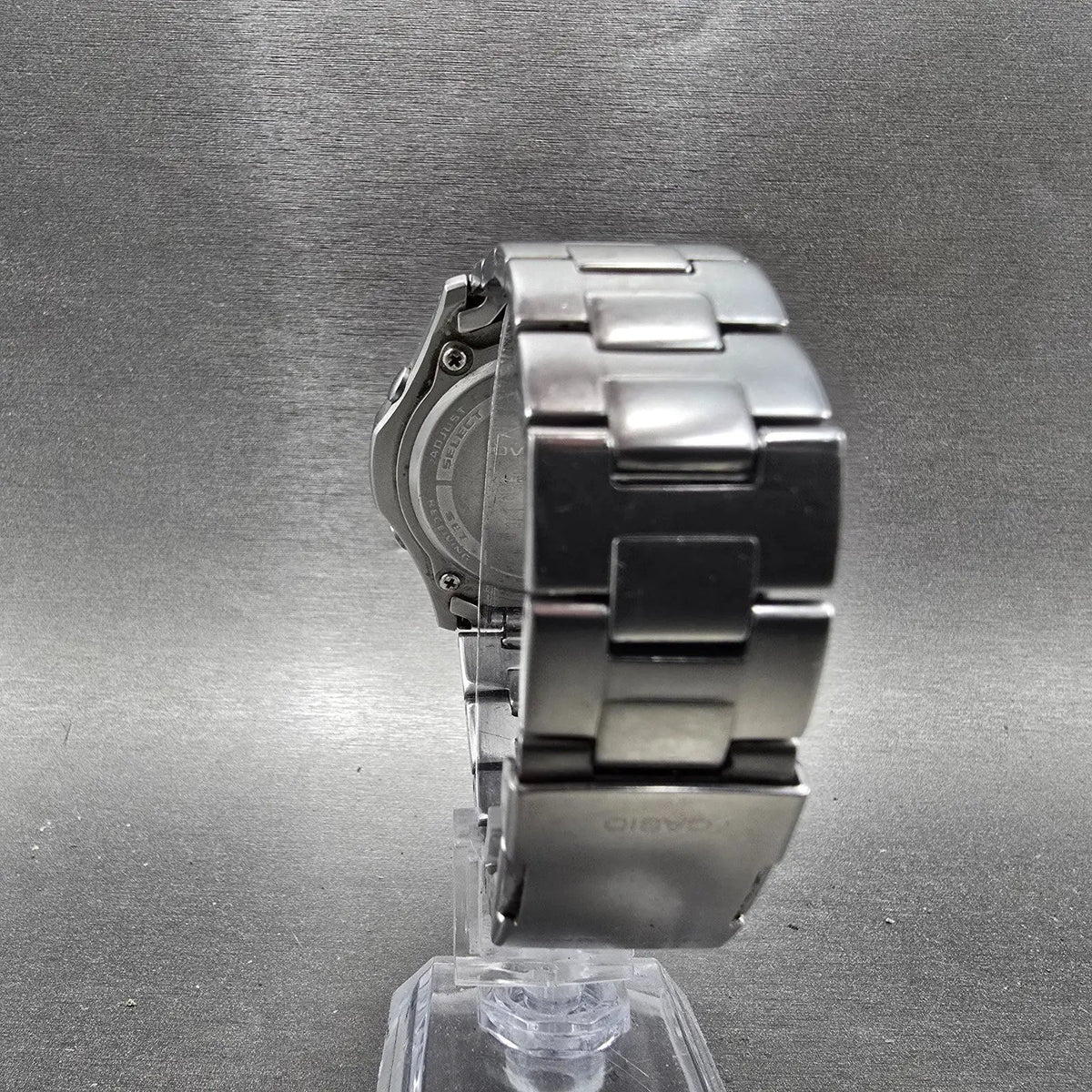Casio Overland Watch Men 42mm Black Dial Steel Date Solar Round OVW-110 READ!!!J12