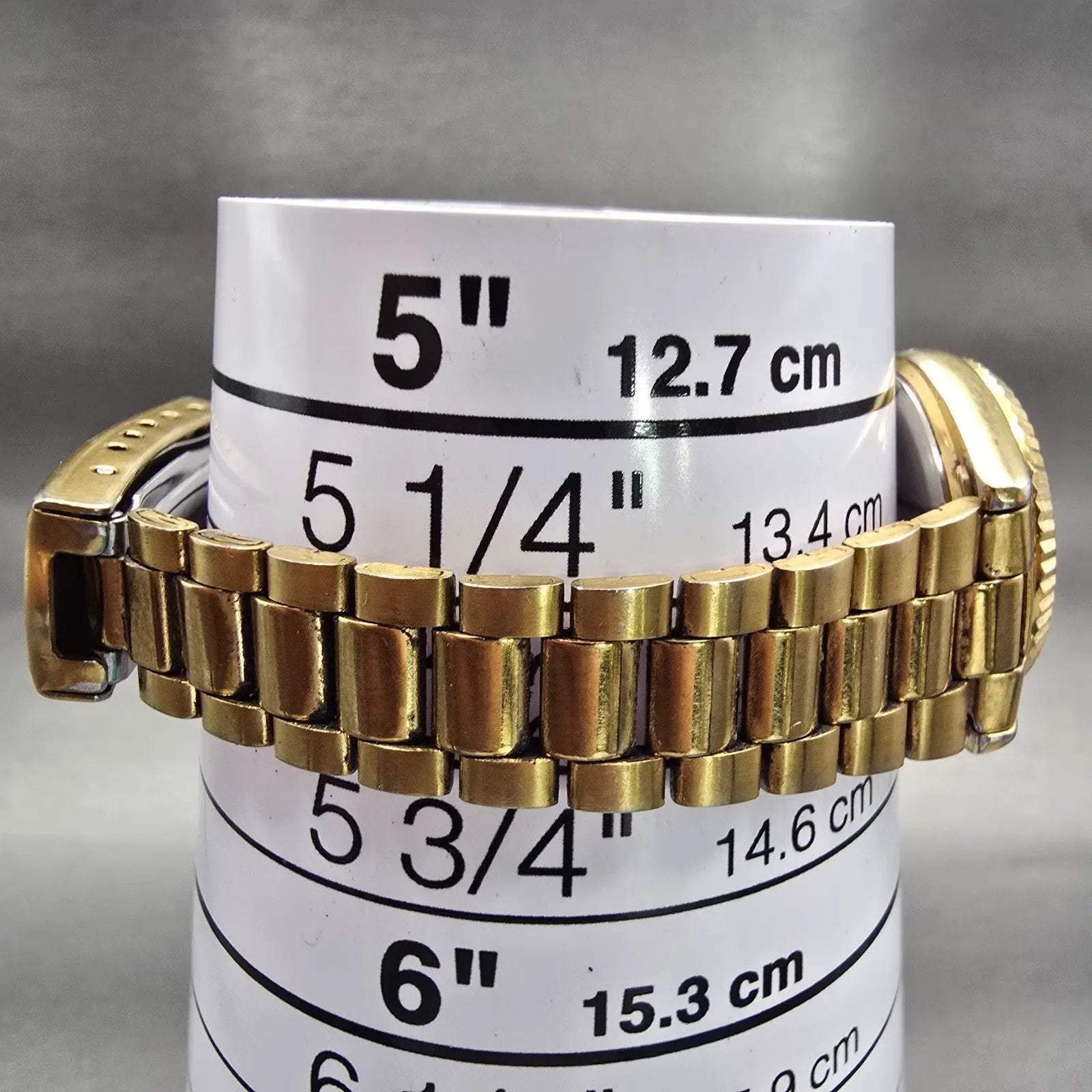 Seiko SQ Watch Women 24mm Gold Dial Gold Tone Daydate Round 3E23-0A60 New Batt G9