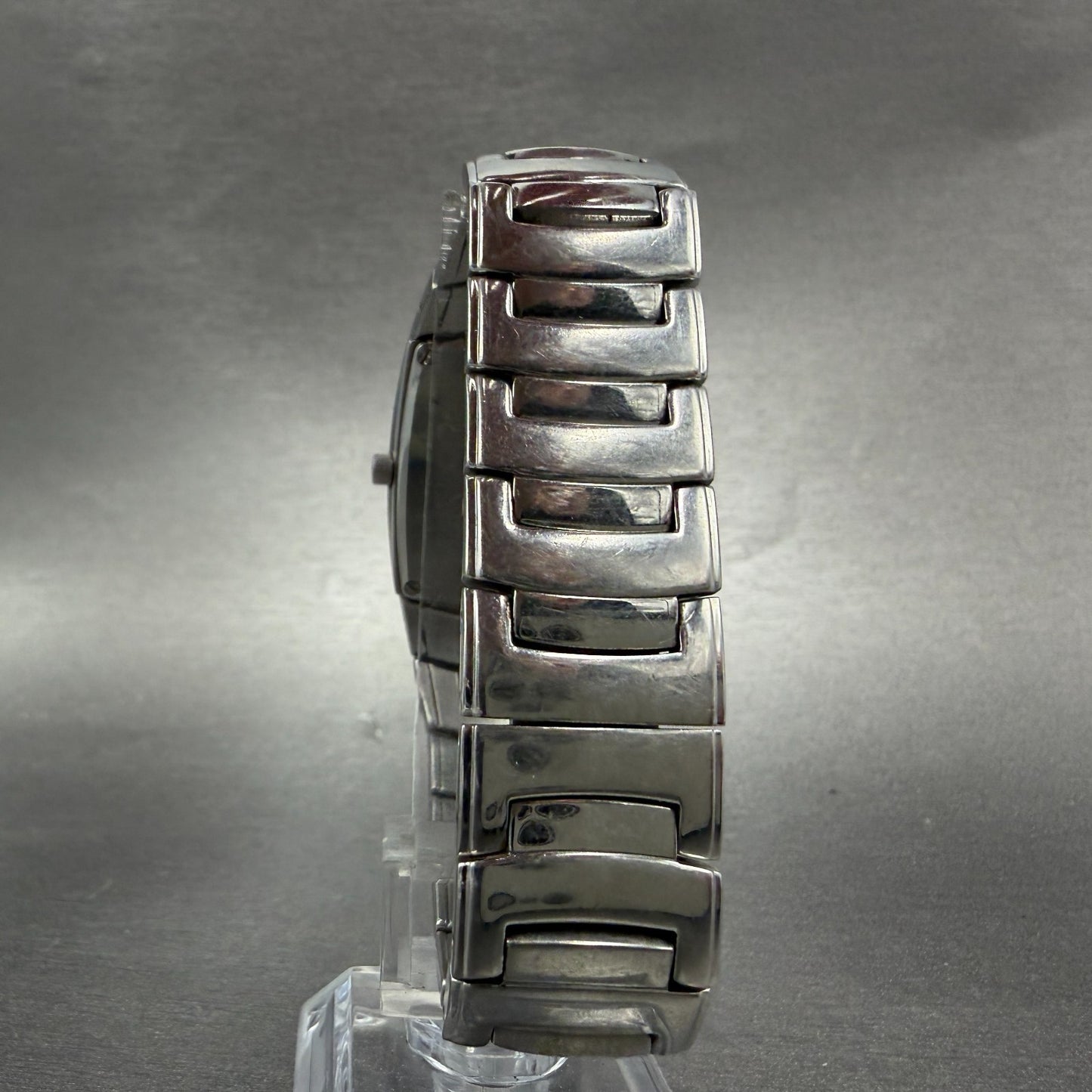 Bulova Tank Watch Men 30mm Black Dial Silver Tone Date 96G46 New Battery7