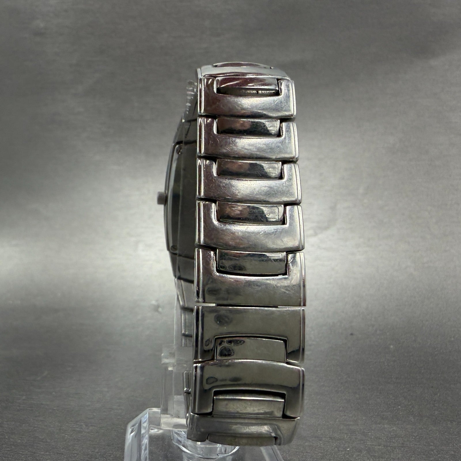 Bulova Tank Watch Men 30mm Black Dial Silver Tone Date 96G46 New Battery7