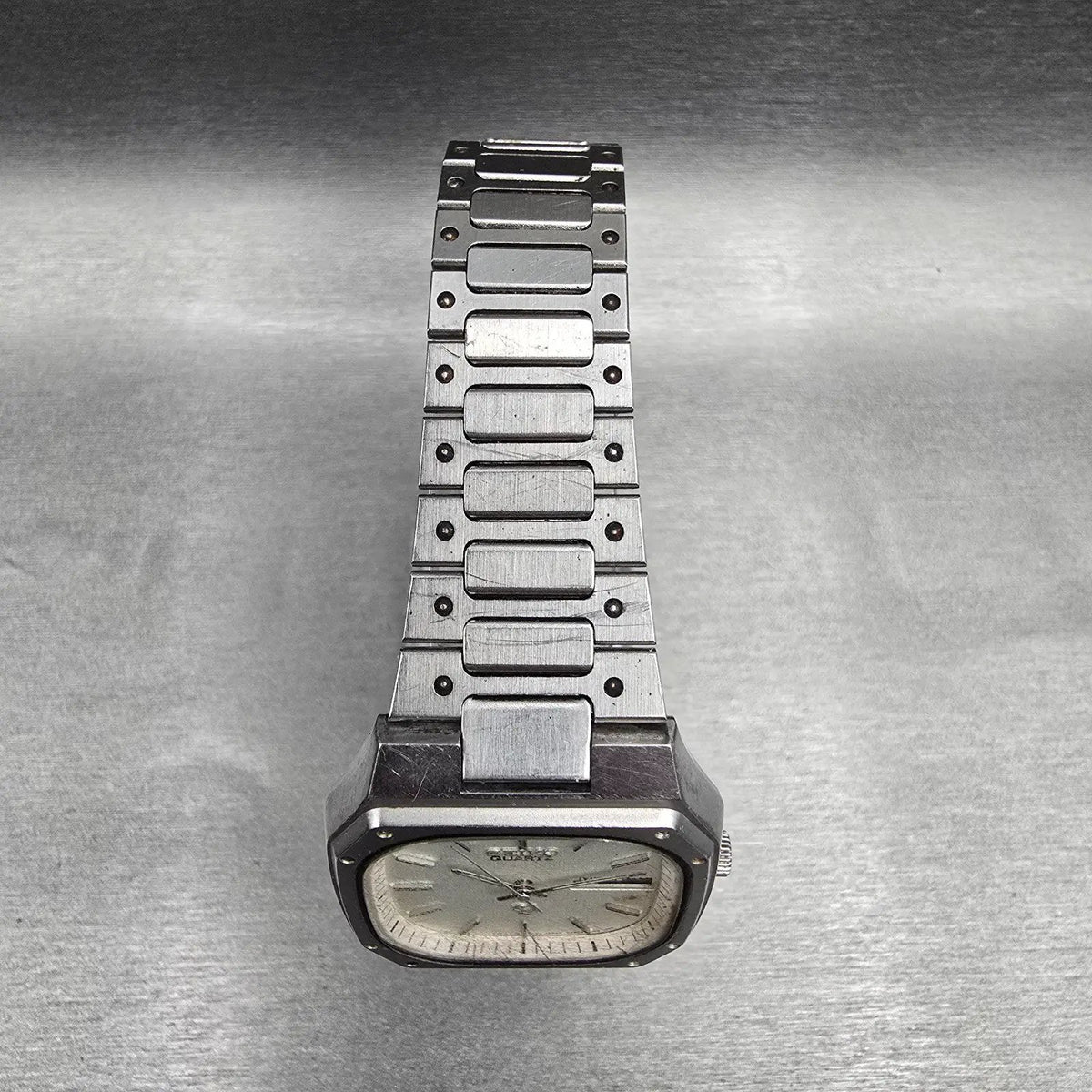 Seiko SQ Watch Men 34mm White Dial Silver Tone Daydate 7123-5359 New Battery5