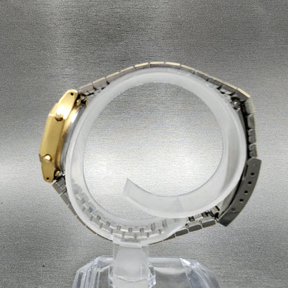 Seiko Digital Watch Women 23mm LCD Gold Tone Alarm Chrono Octagon New Battery