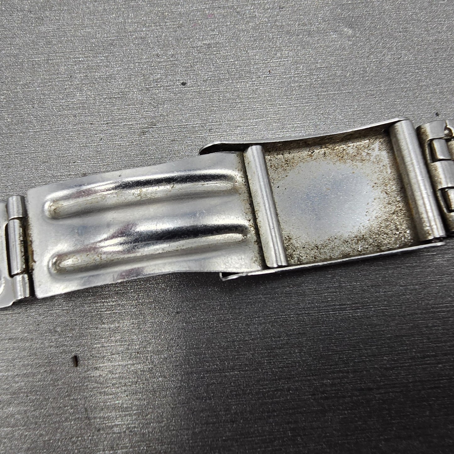 Citizen Bracelet 18mm Stainless Steel Two Tone Tri Folding Clasp VTG READ!!!!!!!12