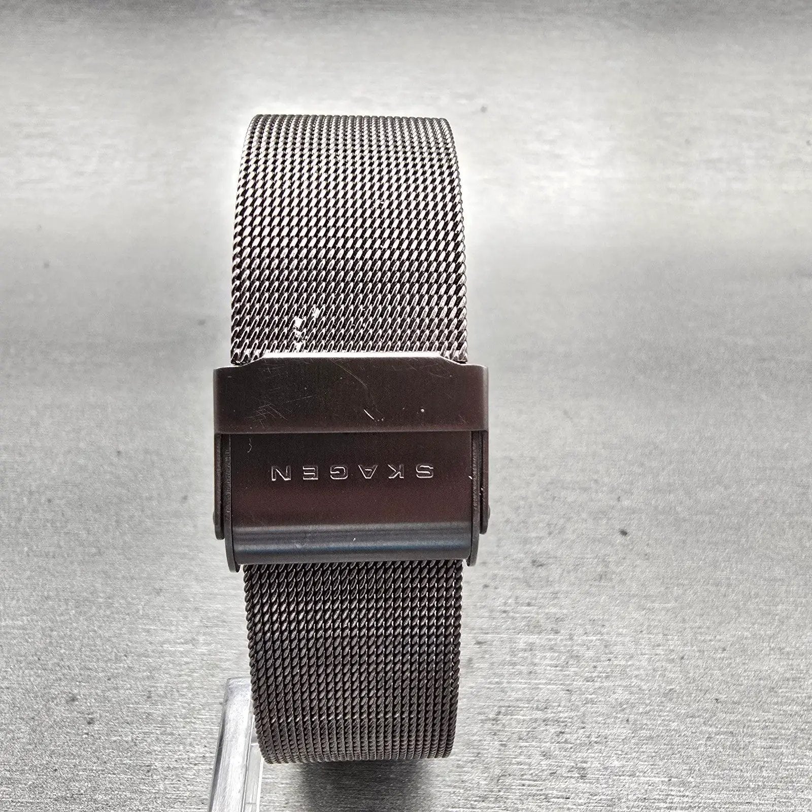 Skagen Grenen Watch Men 35mm Gray Dial Titanium Round 233LTTM New Battery Mesh G7