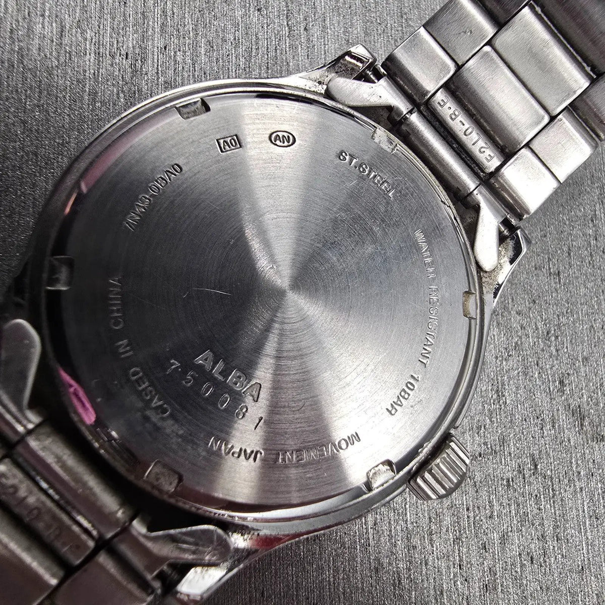 Seiko Alba Watch Men 38mm Champagne Dial Silver Tone Daydate 7N43-0BA0 New BattJ10